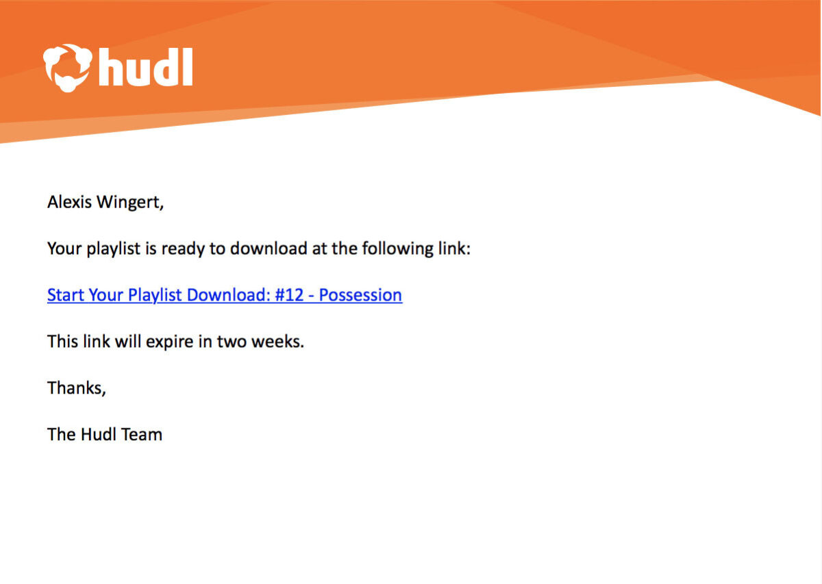 how to download hudl highlights - Open the email and click the down­load link