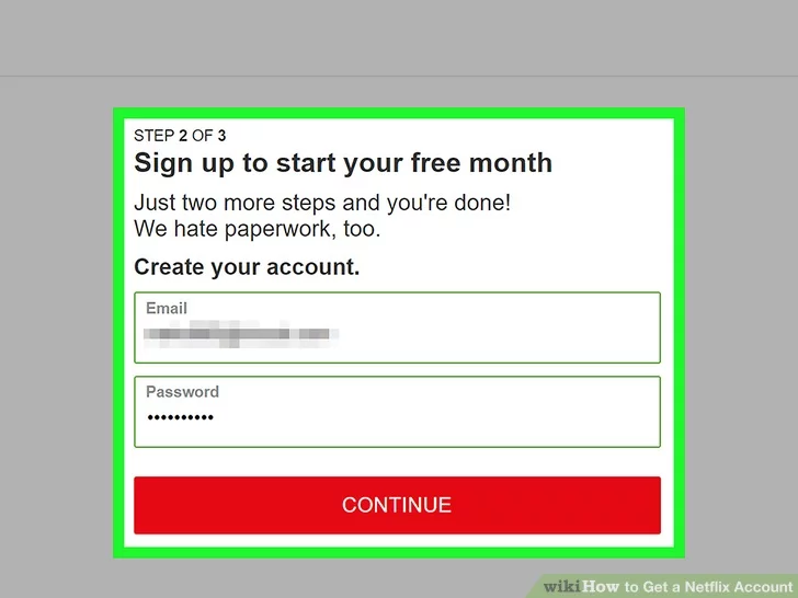 create a netflix account