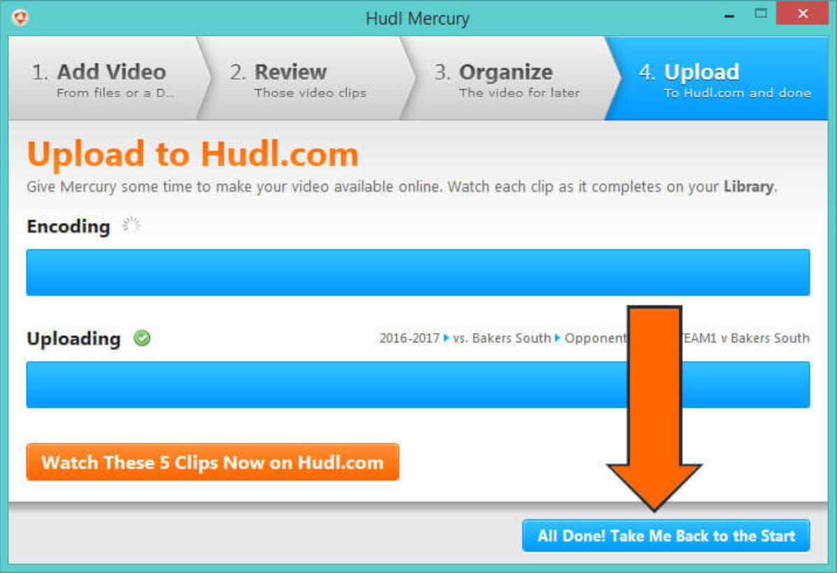how to Download Hudl Mercury to Upload Video -  upload is com­plete