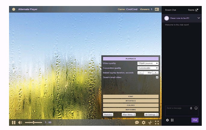 Alternate Player for Twitch.tv