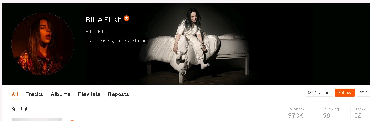 billie eilish on soundcloud