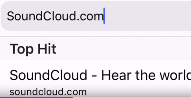 open the browser, and navigate to 'soundcloud.com' 