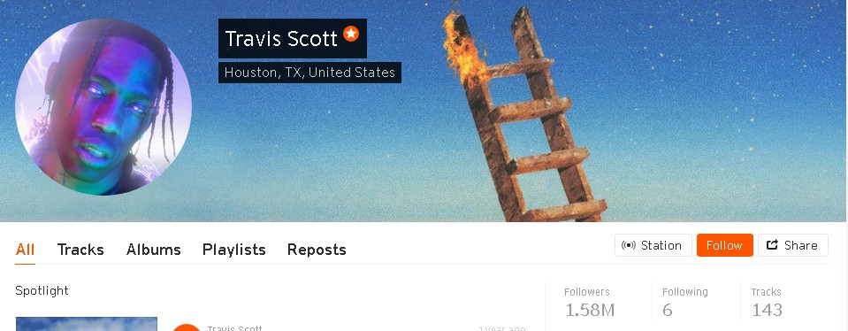 travis scott on soundcloud