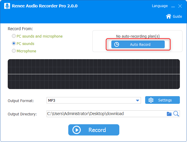 uses Renee Audio Recorder Pro to Record mixcloud audio