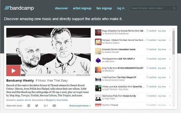 Bandcamp can alternative mixcloud